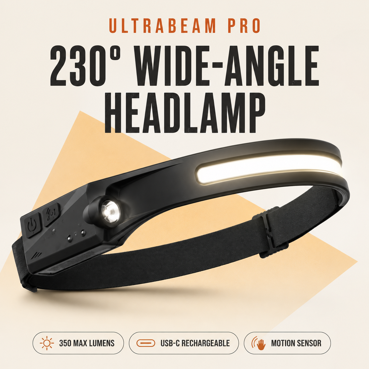 Ultrabeam Headlamp Pro - 350+ Lumens