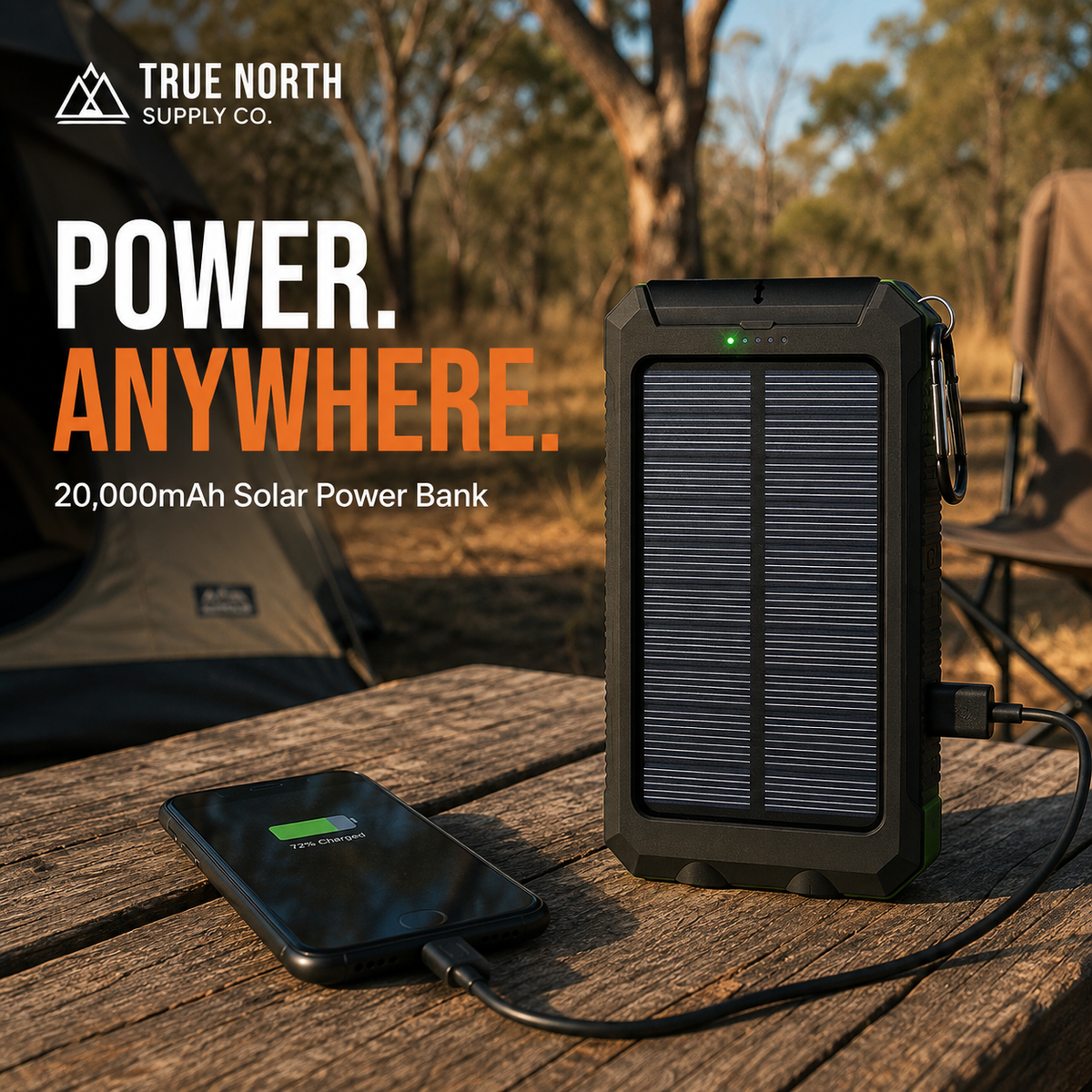 TrueCharge - 20,000mAh Solar Power Bank