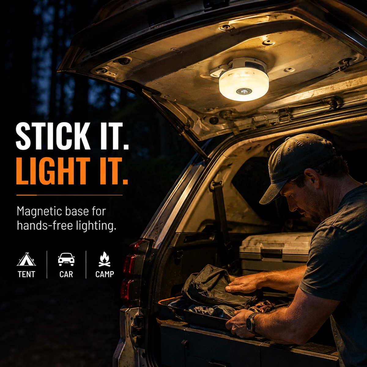 GlowReel - 250 Lumen 4-in-1 Camping Light