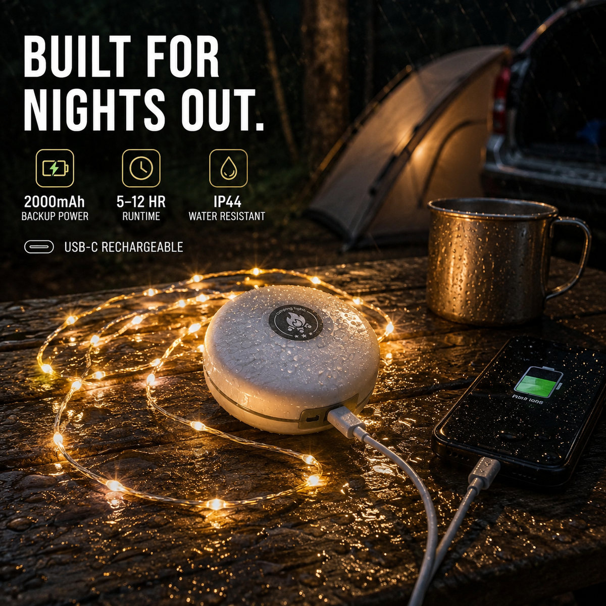 GlowReel - 250 Lumen 4-in-1 Camping Light