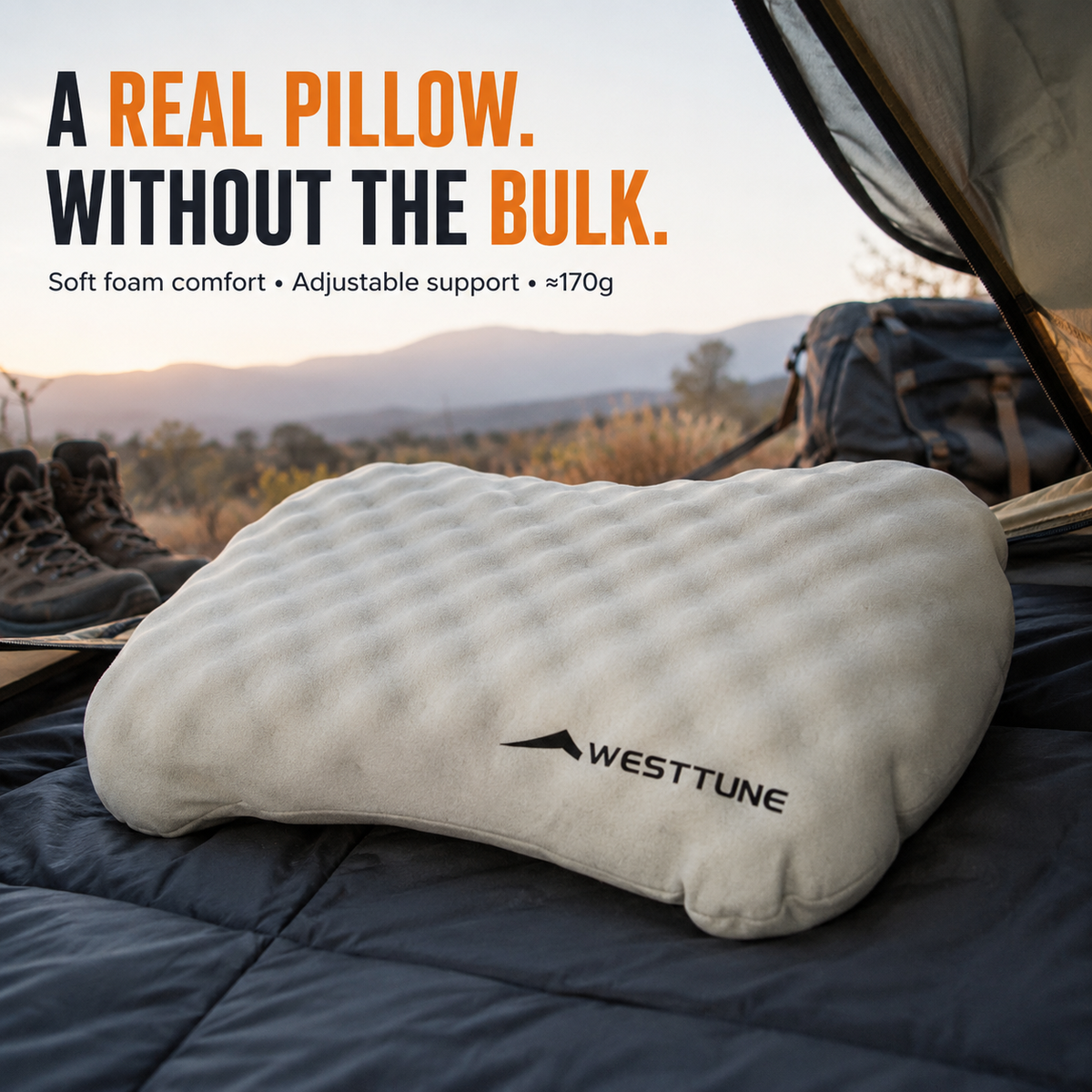 WestTune - Adjustable Inflatable Camp Pillow
