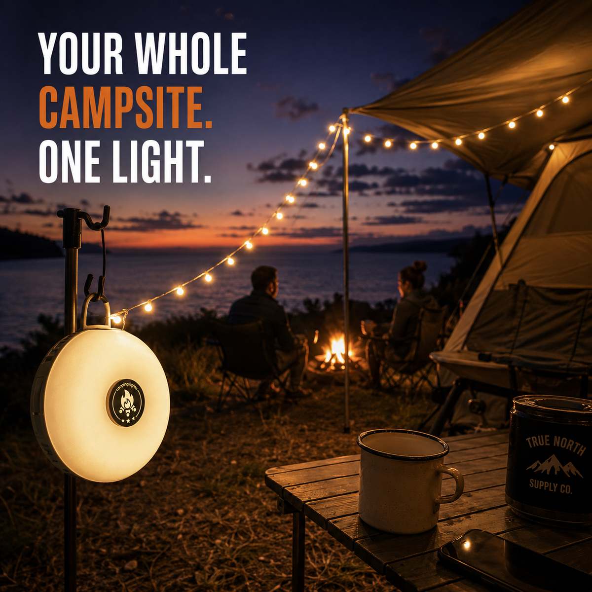 GlowReel - 250 Lumen 4-in-1 Camping Light