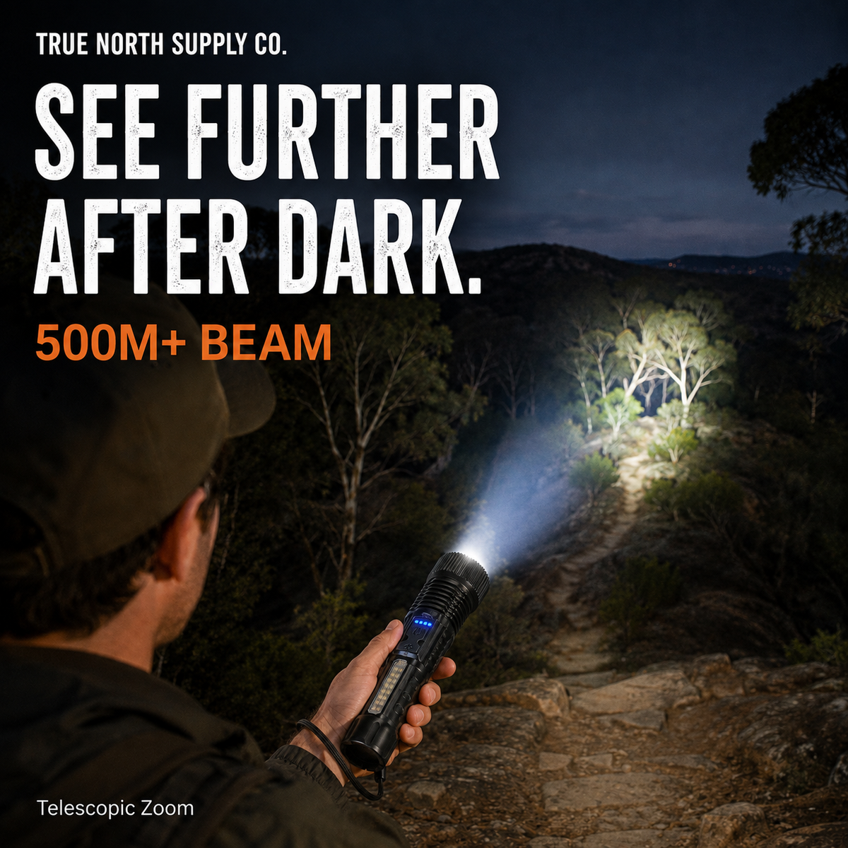 StrikeBeam - 1000 Lumen Rechargeable Flashlight